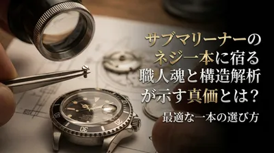 サブマリーナーのネジ一本に宿る職人魂と構造解析が示す真価とは？最適な一本の選び方