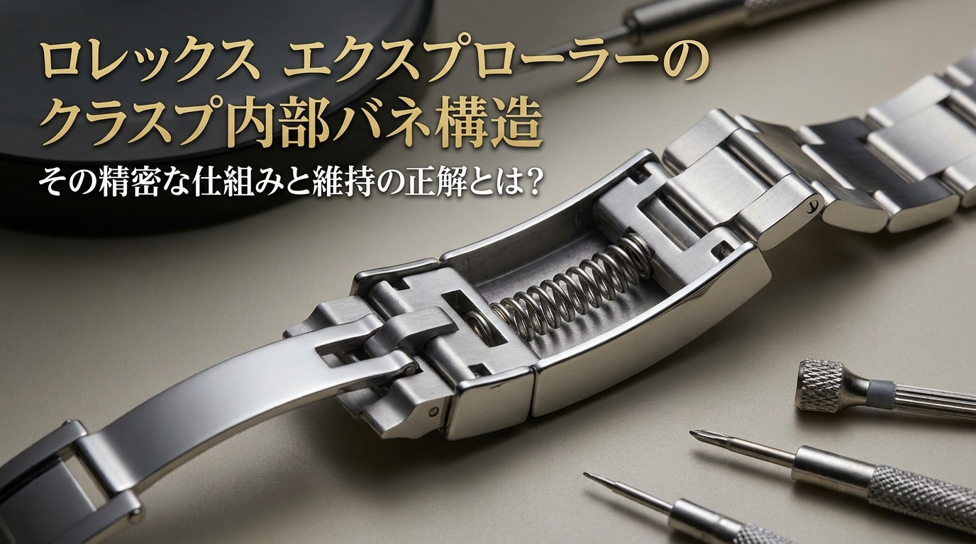 ロレックス エクスプローラーのクラスプ内部バネ構造、その精密な仕組みと維持の正解とは？