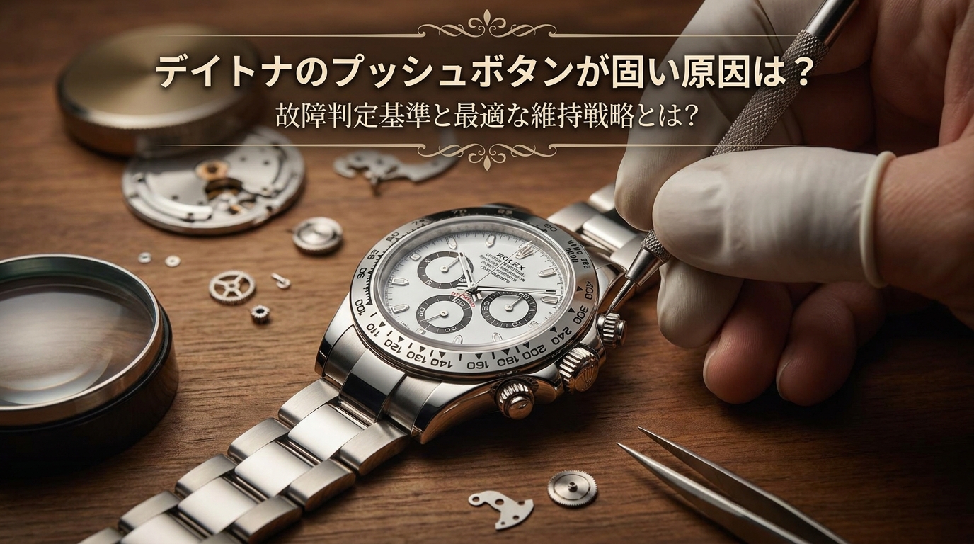 デイトナのプッシュボタンが固い原因は？故障判定基準と最適な維持戦略とは？
