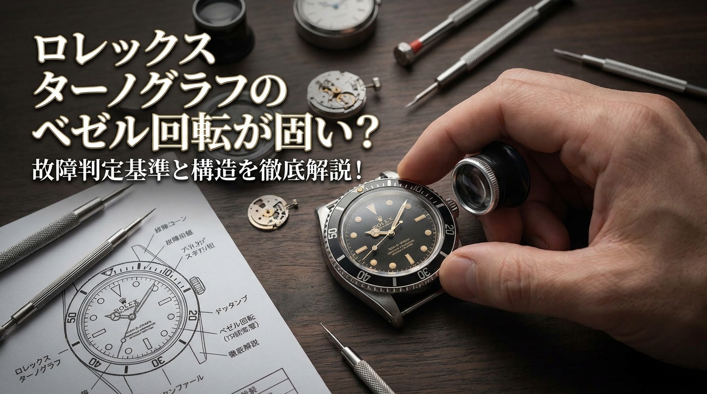 ロレックス ターノグラフのベゼル回転が固い？故障判定基準と構造を徹底解説！
