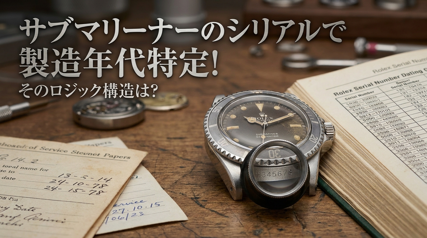 サブマリーナーのシリアルで製造年代特定！そのロジック構造は？