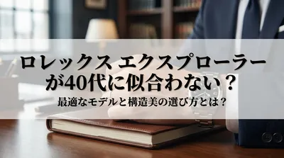 ロレックス エクスプローラーが40代に似合わない？最適なモデルと構造美の選び方とは？