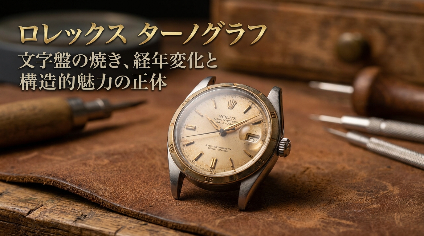 ロレックス ターノグラフの文字盤に起こる焼きや経年変化、その構造的魅力の正体とは？