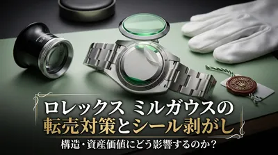 ロレックス ミルガウスの転売対策とシール剥がしは構造・資産価値にどう影響するのか？
