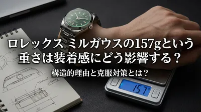 ロレックス ミルガウスの157gという重さは装着感にどう影響する？構造的理由と克服対策とは？