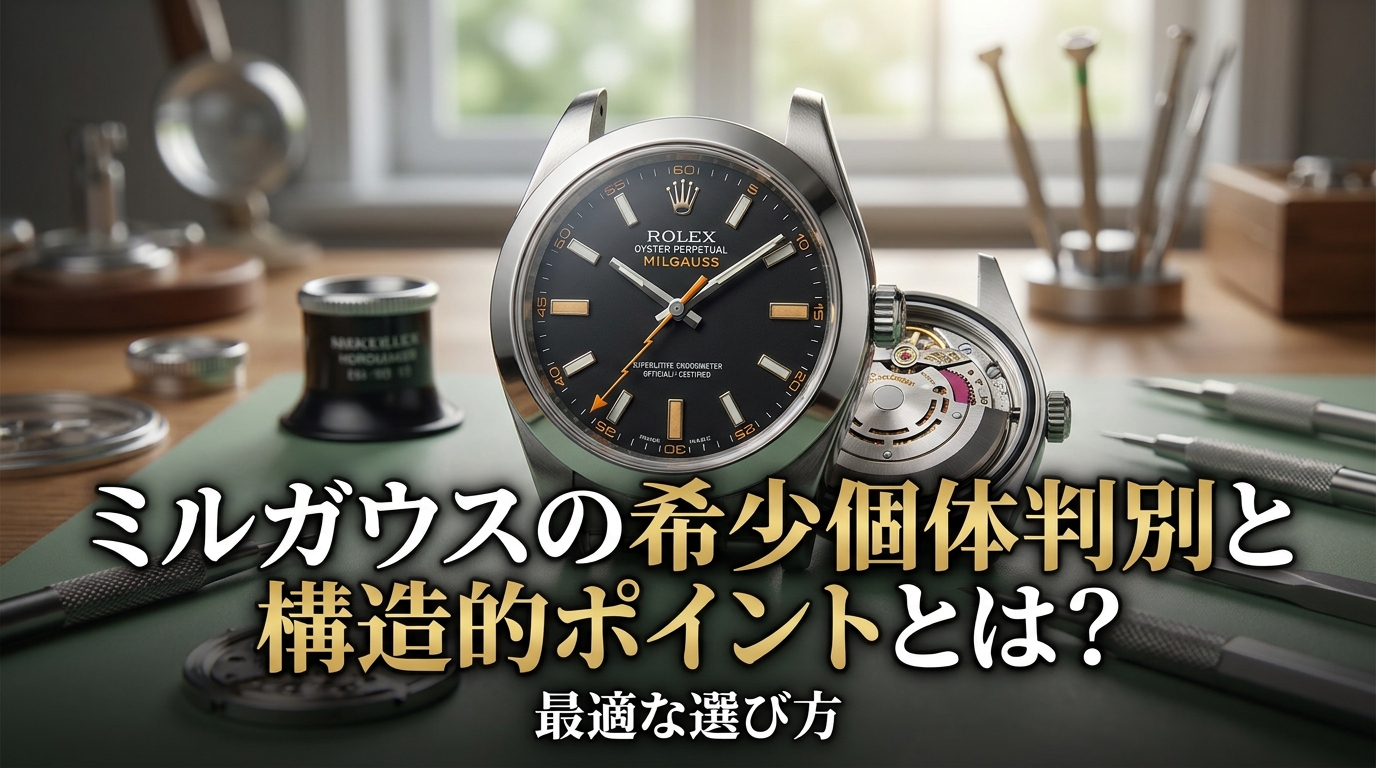 ミルガウスの希少個体判別と構造的ポイントとは？最適な選び方