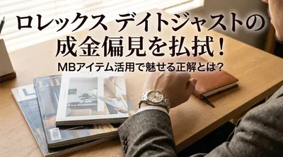 ロレックス デイトジャストの成金偏見を払拭！MBアイテム活用で魅せる正解とは？