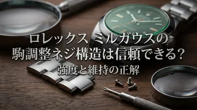 ロレックス ミルガウスの駒調整ネジ構造は信頼できる？強度と維持の正解とは