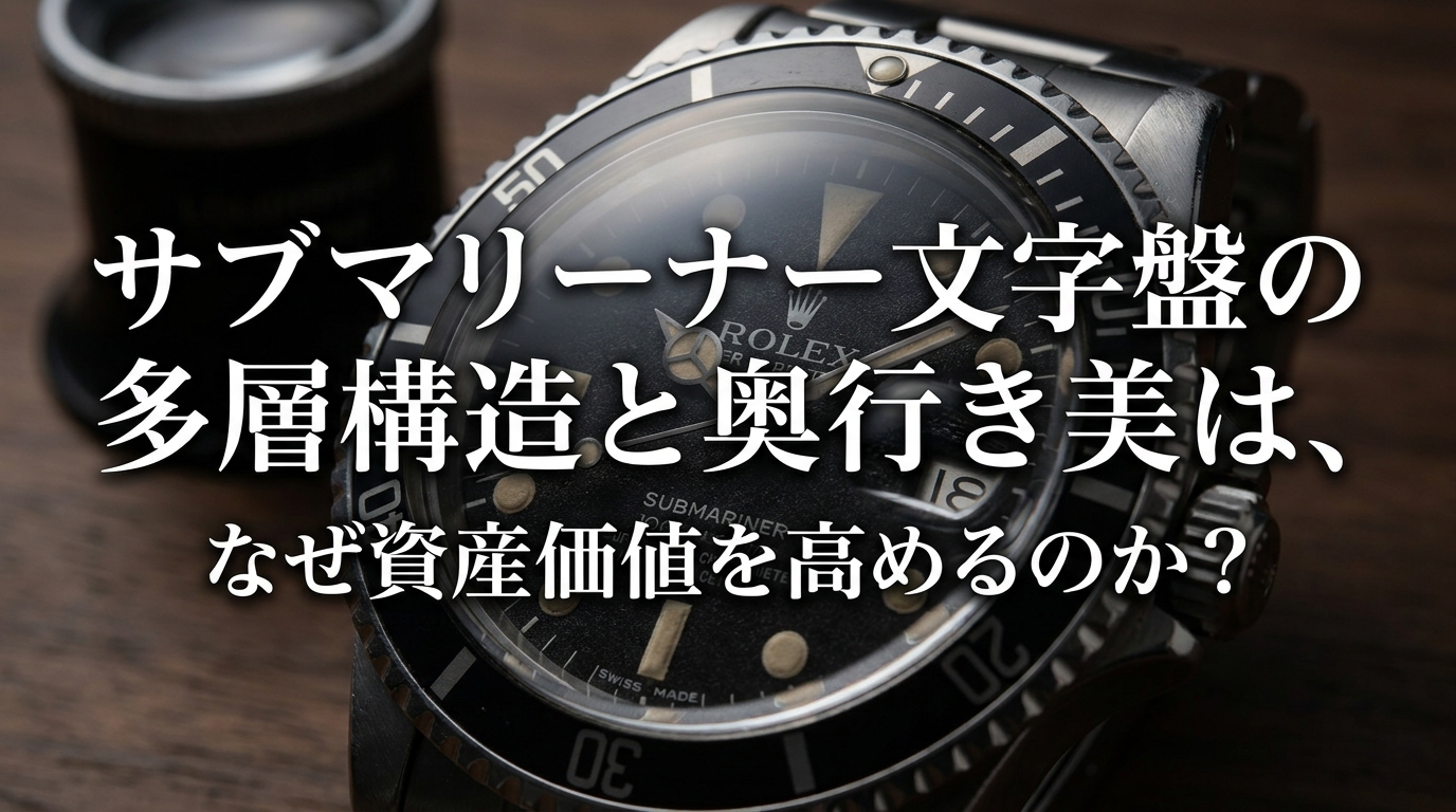 サブマリーナー文字盤の多層構造と奥行き美は、なぜ資産価値を高めるのか？