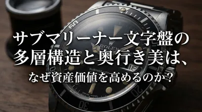 サブマリーナー文字盤の多層構造と奥行き美は、なぜ資産価値を高めるのか？