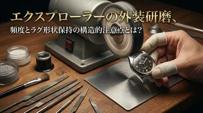 エクスプローラーの外装研磨、頻度とラグ形状保持の構造的注意点とは？