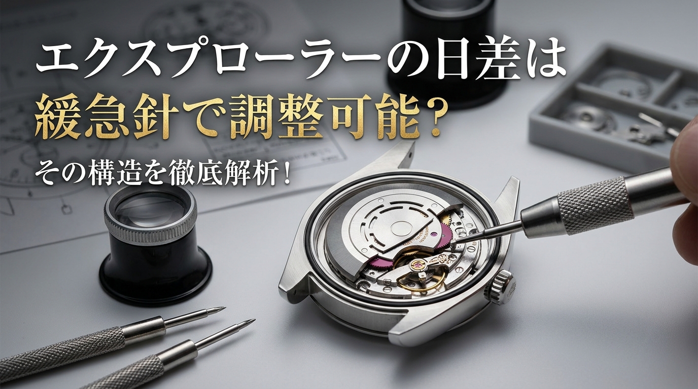 エクスプローラーの日差は緩急針で調整可能？その構造を徹底解析！