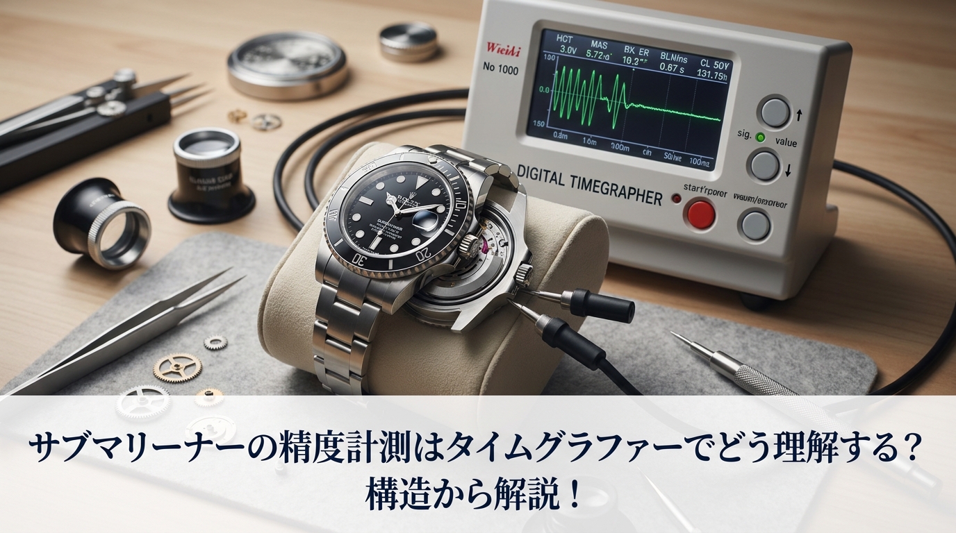 サブマリーナーの精度計測はタイムグラファーでどう理解する？構造から解説！