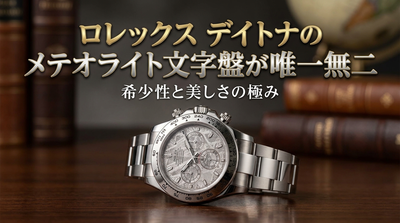 ロレックス デイトナのメテオライト文字盤が唯一無二の理由とは？結晶構造と資産価値を徹底解説！