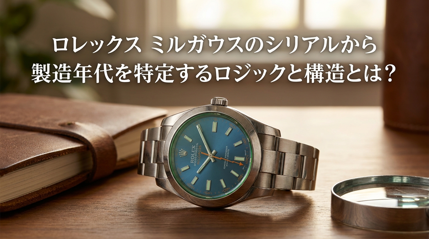 ロレックス ミルガウスのシリアルから製造年代を特定するロジックと構造とは？