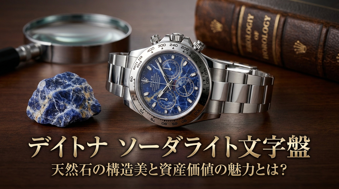 デイトナ ソーダライト文字盤：天然石の構造美と資産価値の魅力とは？