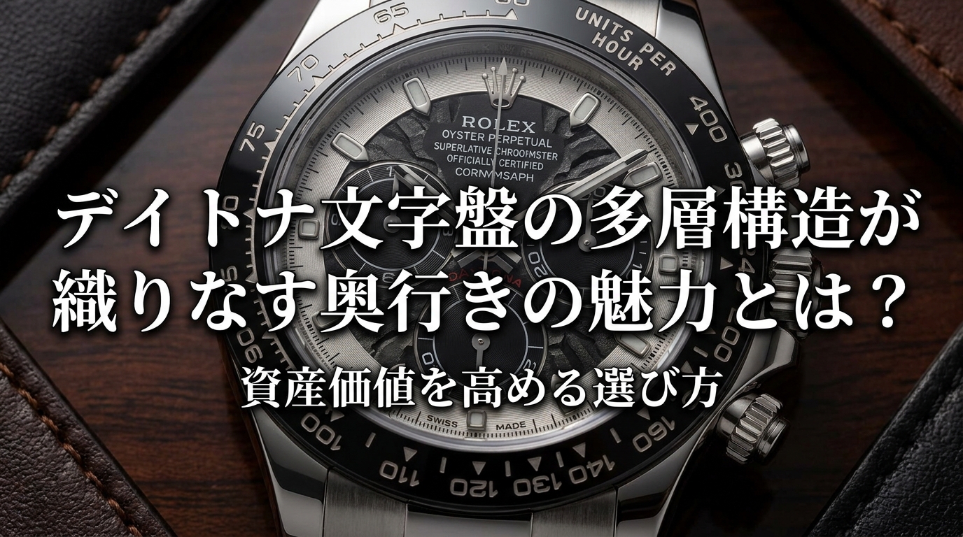 デイトナ文字盤の多層構造が織りなす奥行きの魅力とは？資産価値を高める選び方