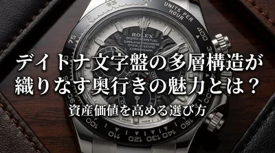 デイトナ文字盤の多層構造が織りなす奥行きの魅力とは？資産価値を高める選び方