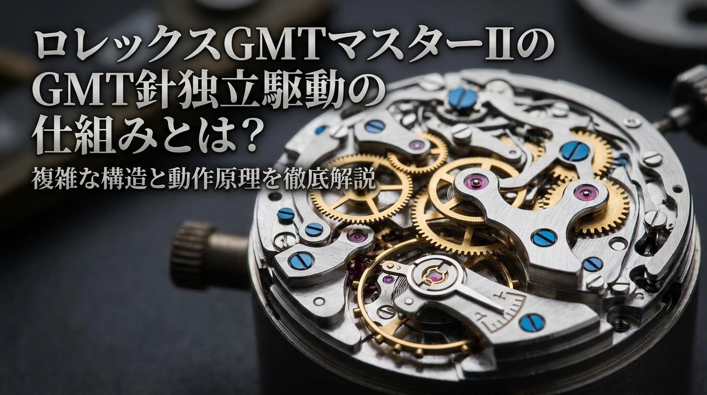 ロレックスGMTマスターIIのGMT針独立駆動の仕組みとは？複雑な構造と動作原理を徹底解説
