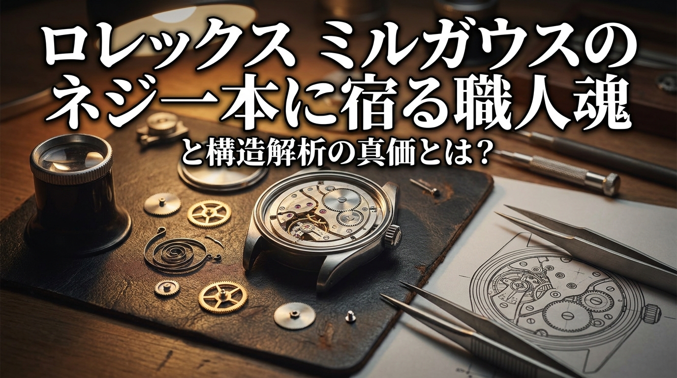 ロレックス ミルガウスのネジ一本に宿る職人魂と構造解析の真価とは?