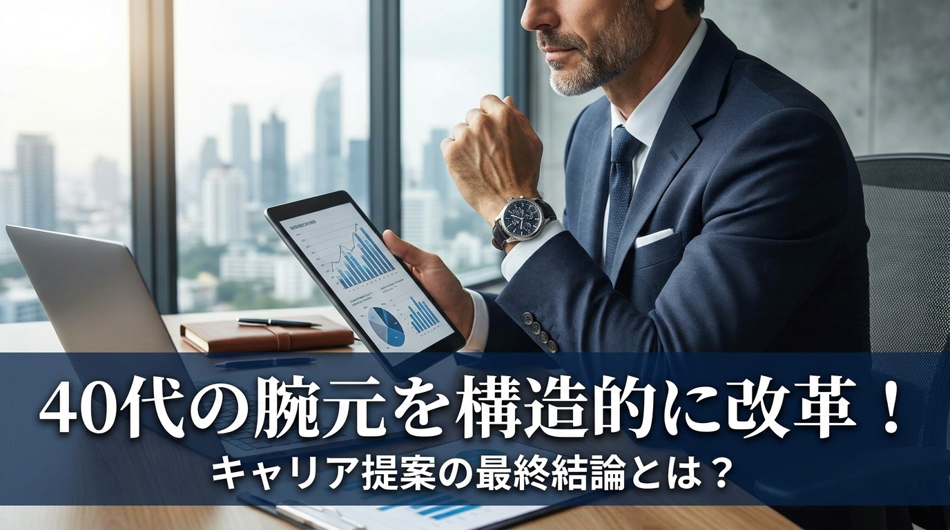 40代の腕元を構造的に改革！キャリア提案の最終結論とは？