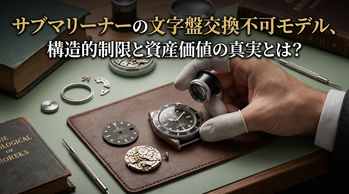 サブマリーナーの文字盤交換不可モデル、構造的制限と資産価値の真実とは？