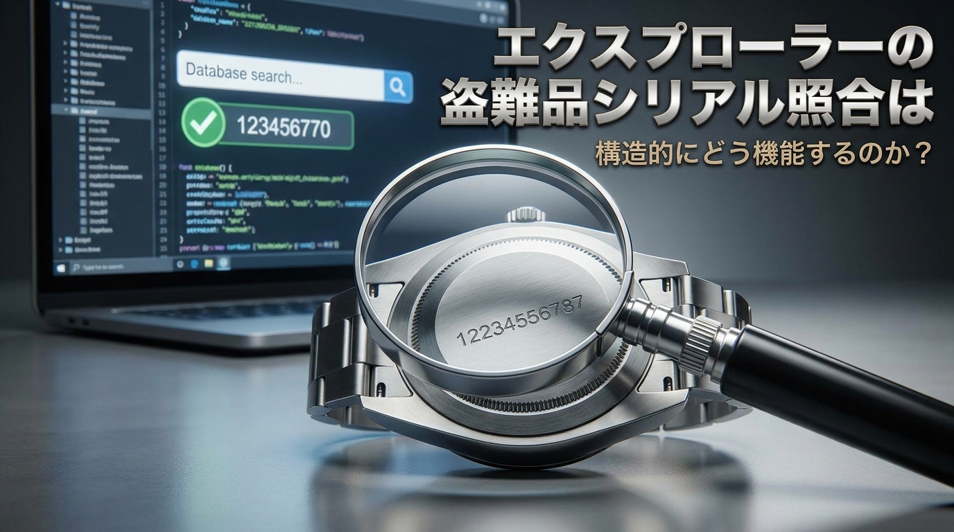 エクスプローラーの盗難品シリアル照合は構造的にどう機能するのか？