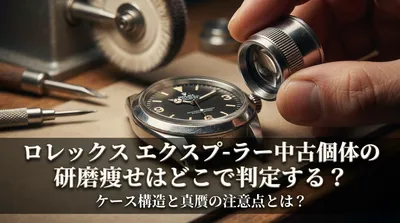 ロレックス エクスプローラー中古個体の研磨痩せはどこで判定する？ケース構造と真贋の注意点とは？
