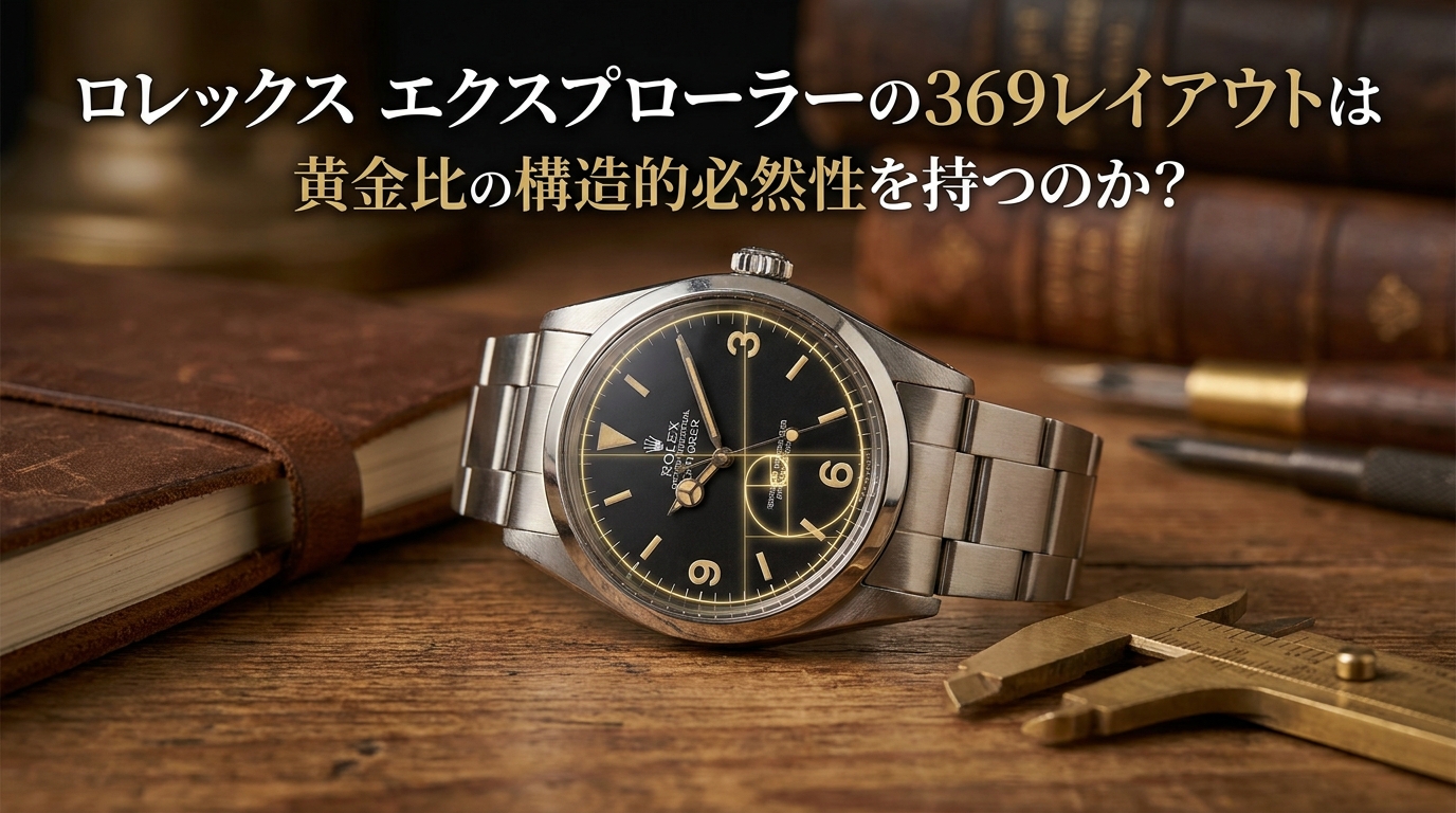 ロレックス エクスプローラーの369レイアウトは黄金比の構造的必然性を持つのか？