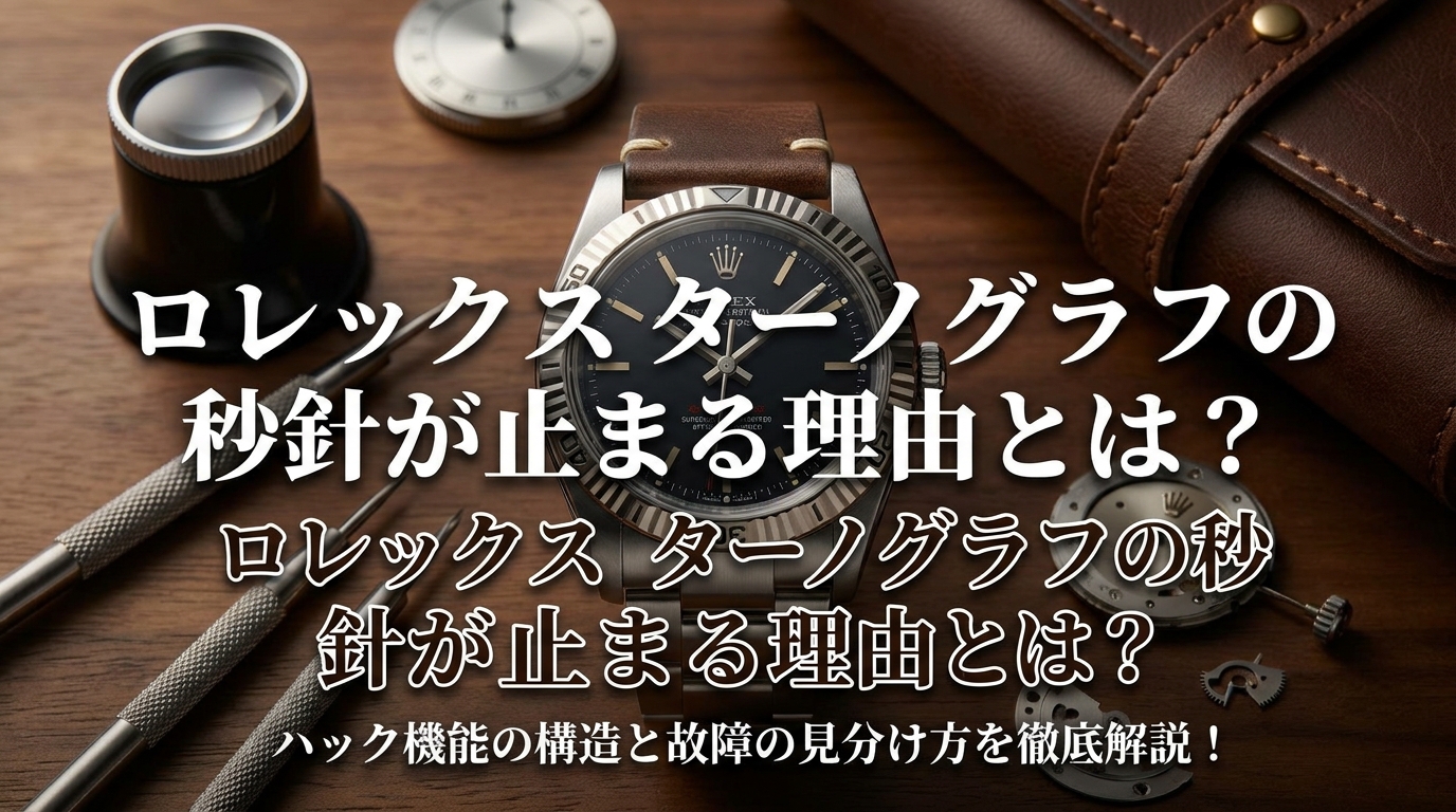 ロレックス ターノグラフの秒針が止まる理由とは？ハック機能の構造と故障の見分け方を徹底解説！