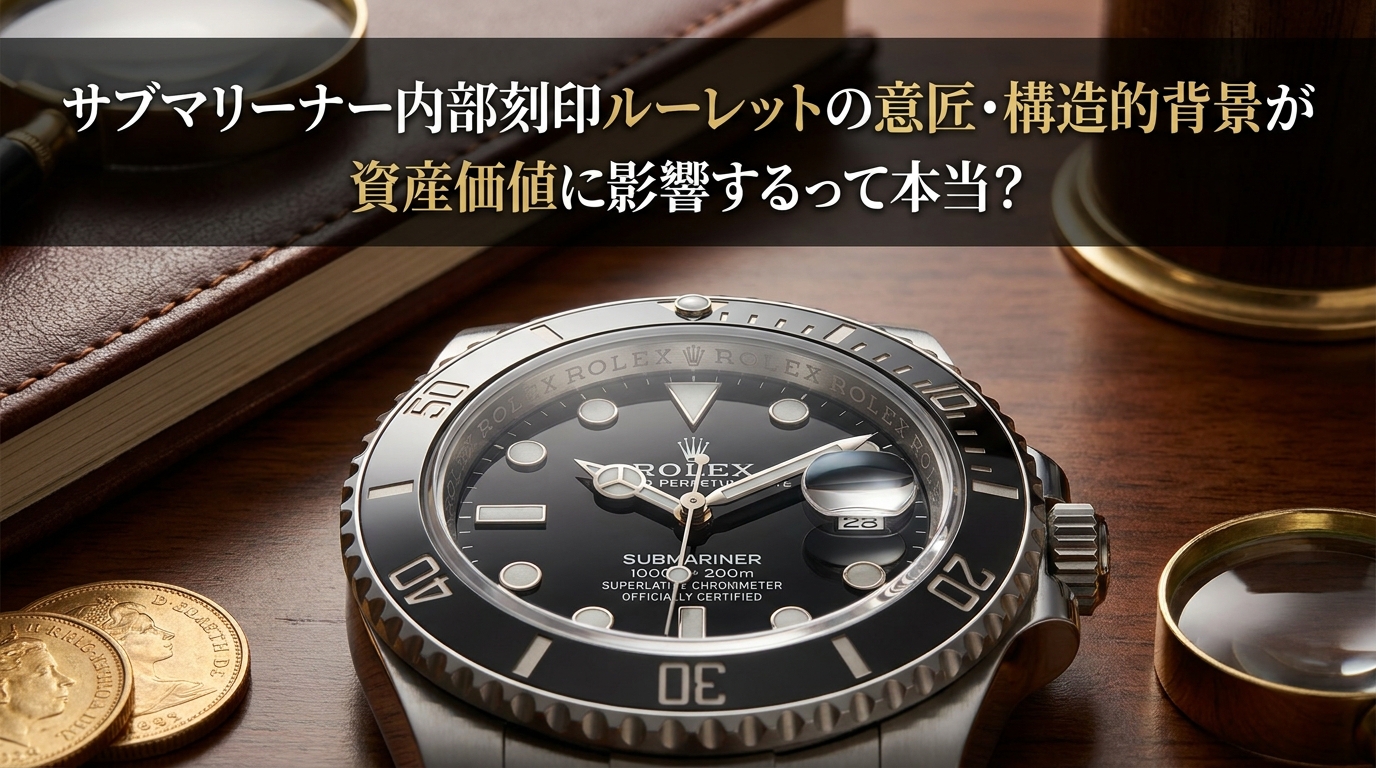 サブマリーナー内部刻印ルーレットの意匠・構造的背景が資産価値に影響するって本当？