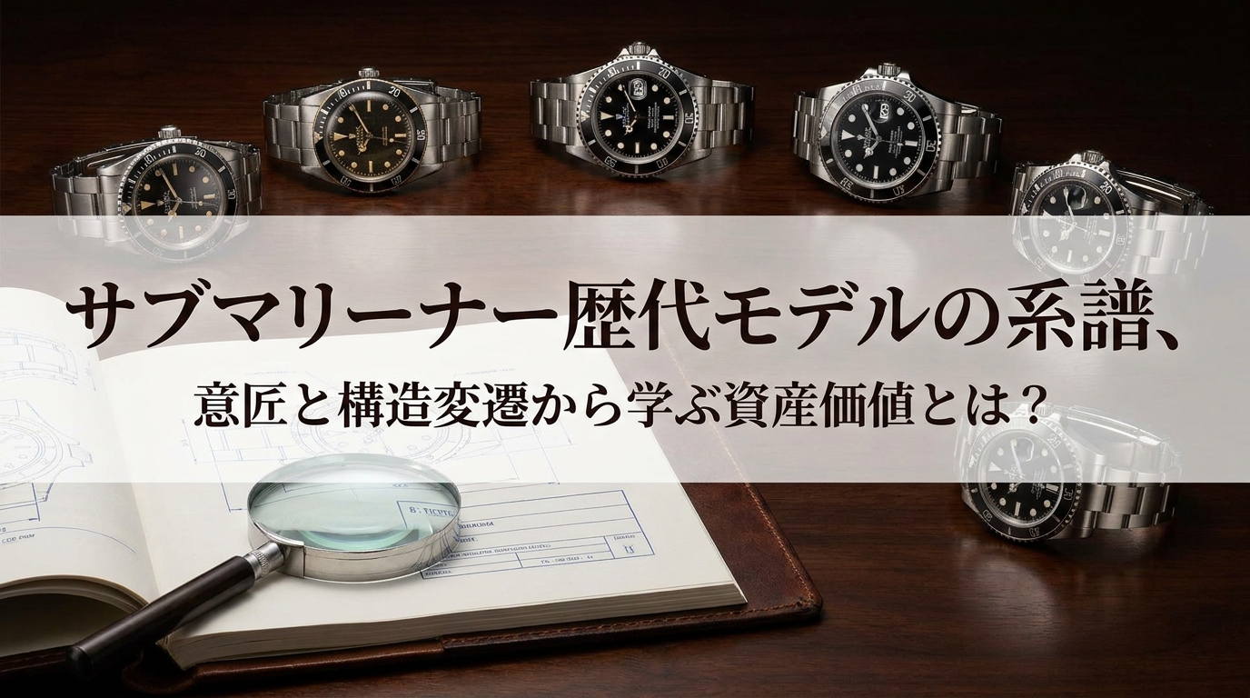 サブマリーナー歴代モデルの系譜、意匠と構造変遷から学ぶ資産価値とは？