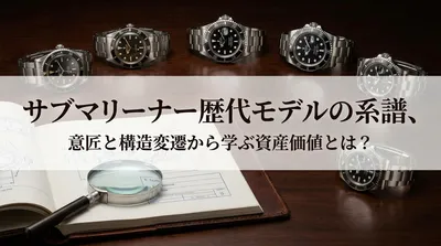 サブマリーナー歴代モデルの系譜、意匠と構造変遷から学ぶ資産価値とは？