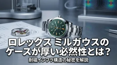 ロレックス ミルガウスのケースが厚い必然性とは？耐磁インフラ構造の秘密を解説