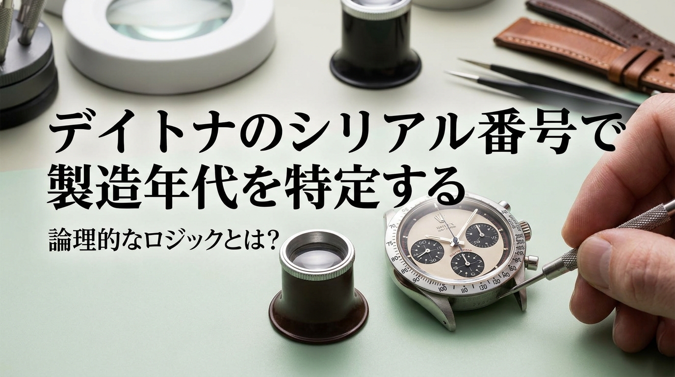 デイトナのシリアル番号で製造年代を特定する論理的なロジックとは？