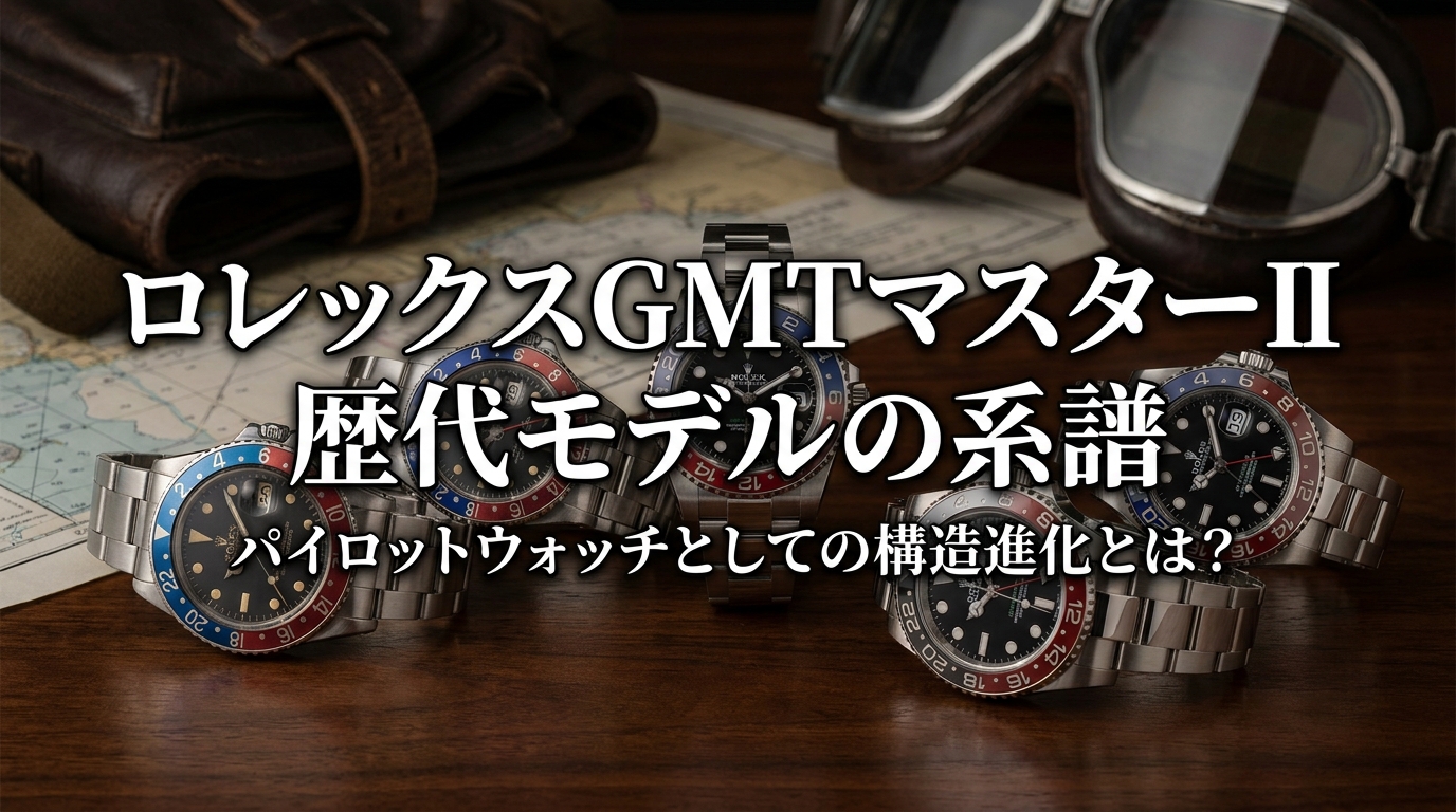 ロレックスGMTマスターII 歴代モデルの系譜とパイロットウォッチとしての構造進化とは？