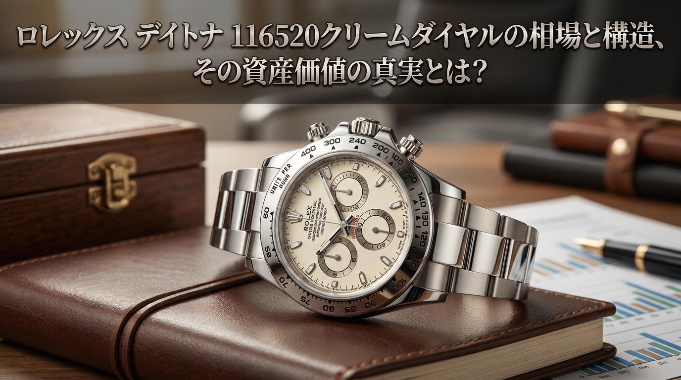 ロレックス デイトナ 116520クリームダイヤルの相場と構造、その資産価値の真実とは？