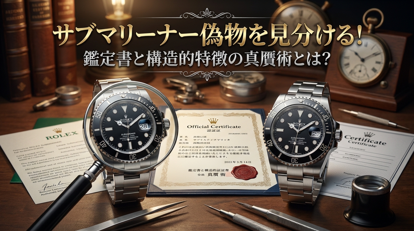 サブマリーナー偽物を見分ける！鑑定書と構造的特徴の真贋術とは？