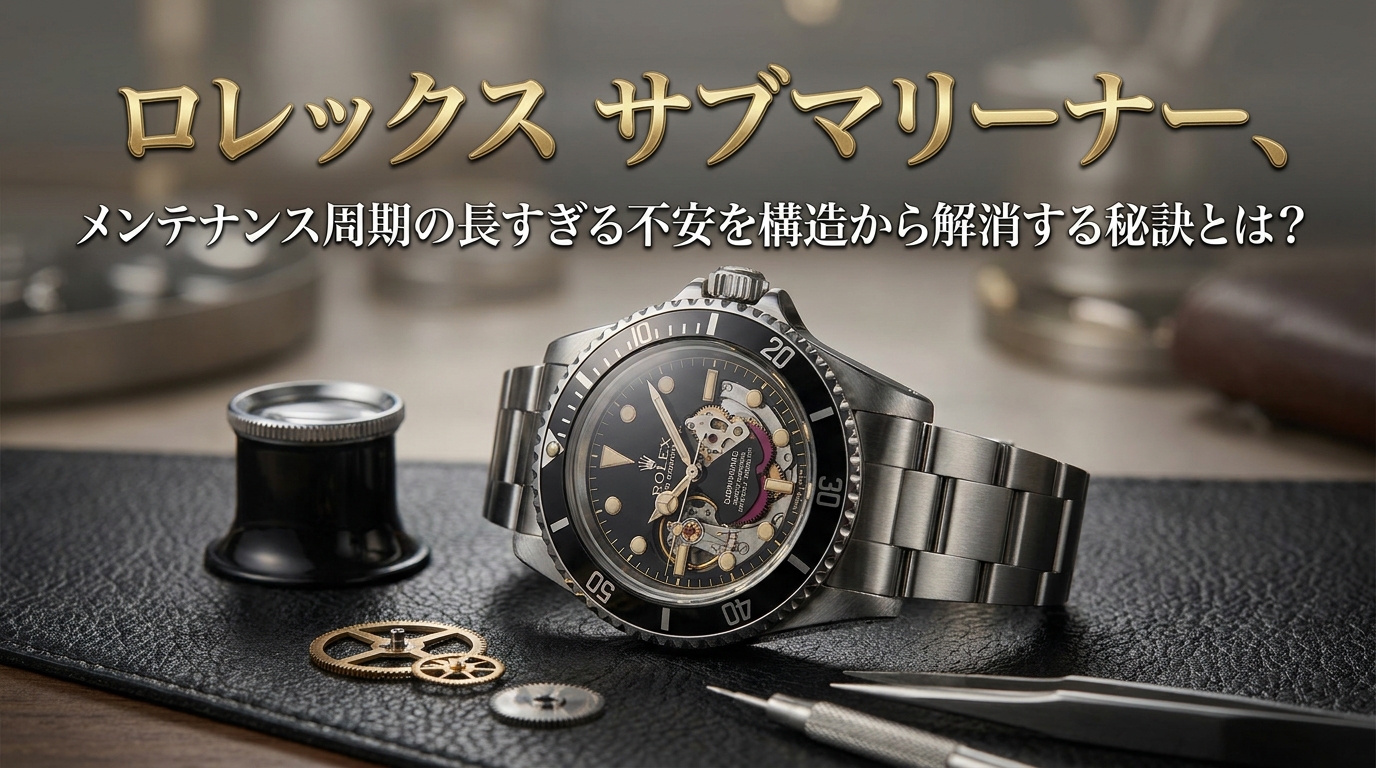 ロレックス サブマリーナー、メンテナンス周期の長すぎる不安を構造から解消する秘訣とは？