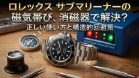 ロレックス サブマリーナーの磁気帯び、消磁器で解決？正しい使い方と構造的回避策