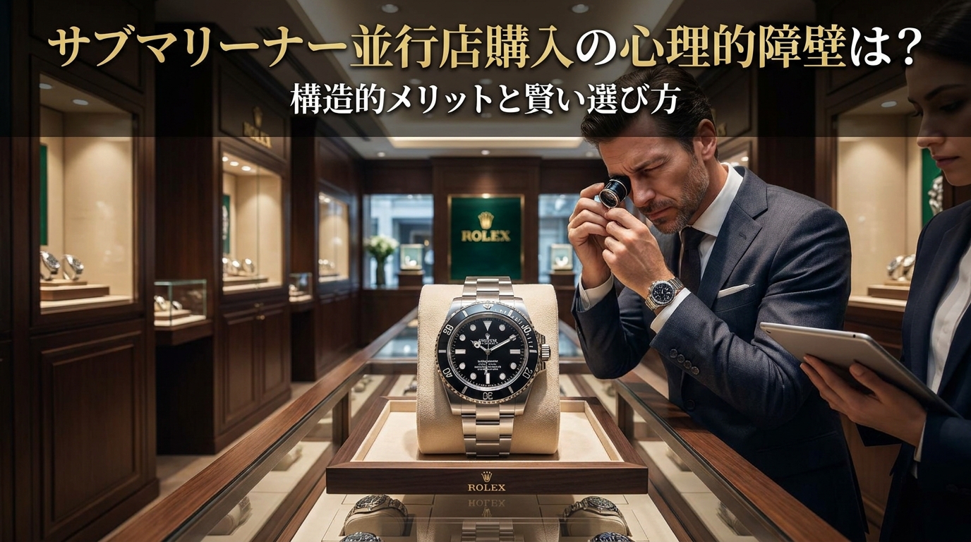 サブマリーナー並行店購入の心理的障壁は?構造的メリットと賢い選び方