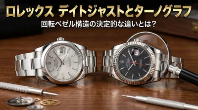 ロレックス デイトジャストとターノグラフ、回転ベゼル構造の決定的な違いとは？