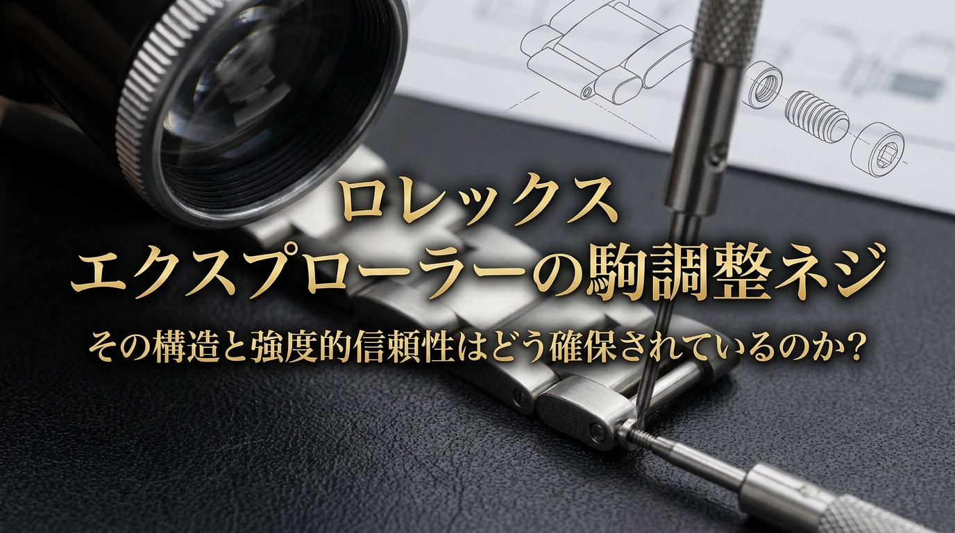 ロレックス エクスプローラーの駒調整ネジ、その構造と強度的信頼性はどう確保されているのか?