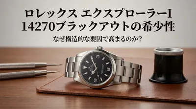 ロレックス エクスプローラーI 14270ブラックアウトの希少性はなぜ構造的な要因で高まるのか？
