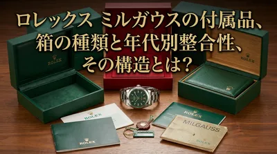 ロレックス ミルガウスの付属品、箱の種類と年代別整合性、その構造とは？