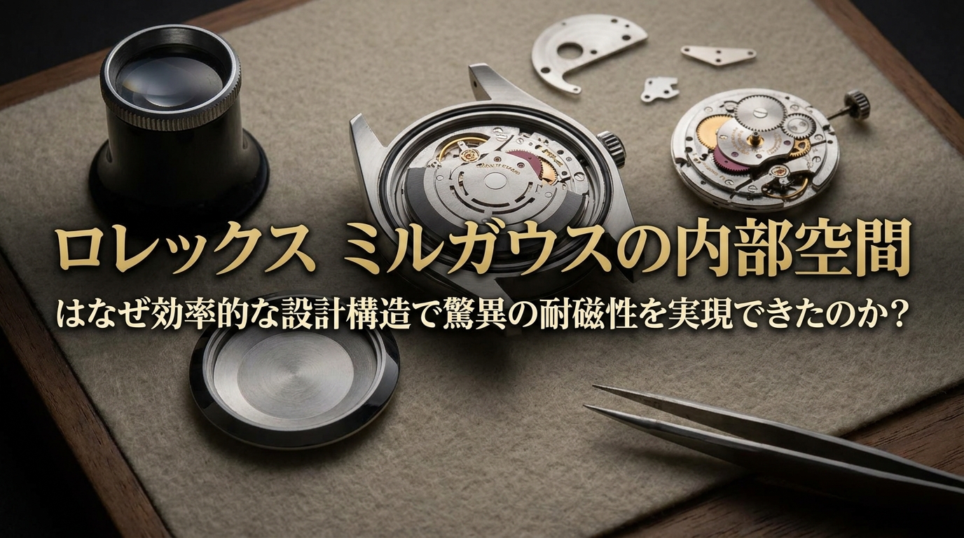 ロレックス ミルガウスの内部空間はなぜ効率的な設計構造で驚異の耐磁性を実現できたのか？