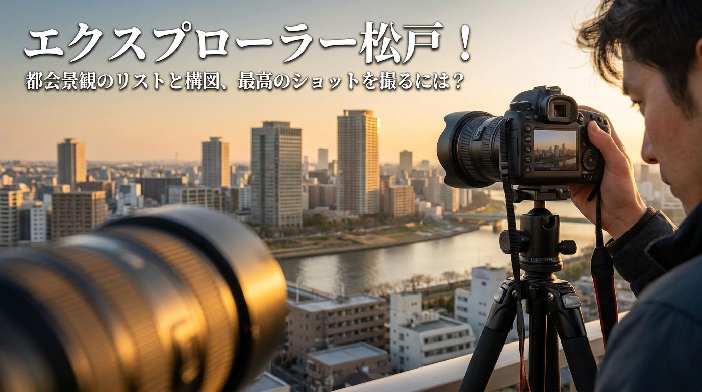 エクスプローラー松戸!都会景観のリストと構図、最高のショットを撮るには?