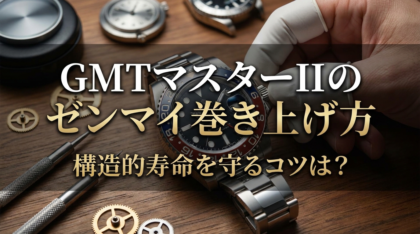 GMTマスターIIのゼンマイ巻き上げ方、構造的寿命を守るコツは？