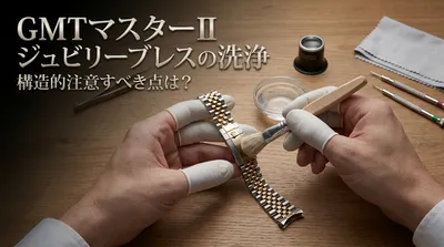 GMTマスターIIジュビリーブレスの洗浄で構造的注意すべき点は？