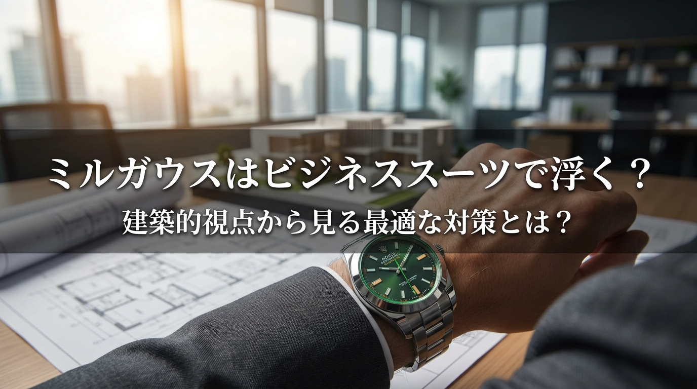 ミルガウスはビジネススーツで浮く？建築的視点から見る最適な対策とは？